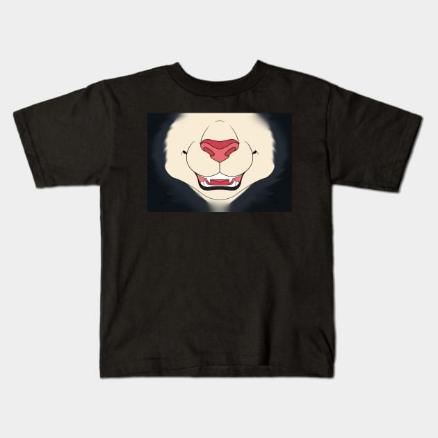 Cream Lion with Dark Mane and Pink Nose Kids T-Shirt by KeishaMaKainn